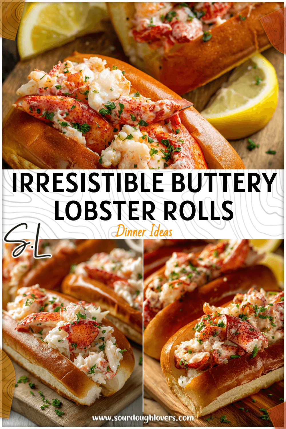 A warm buttery lobster sandwich shown in a lobster roll close-up with fresh herbs and toasted bun.